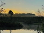 Fishing pond at dusk